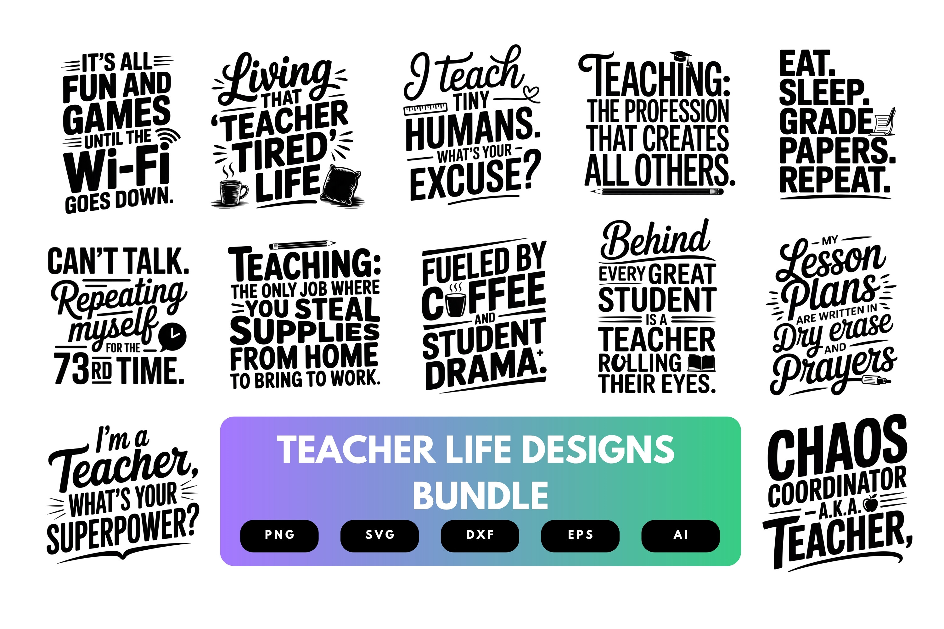 Teacher Life SVG Bundle