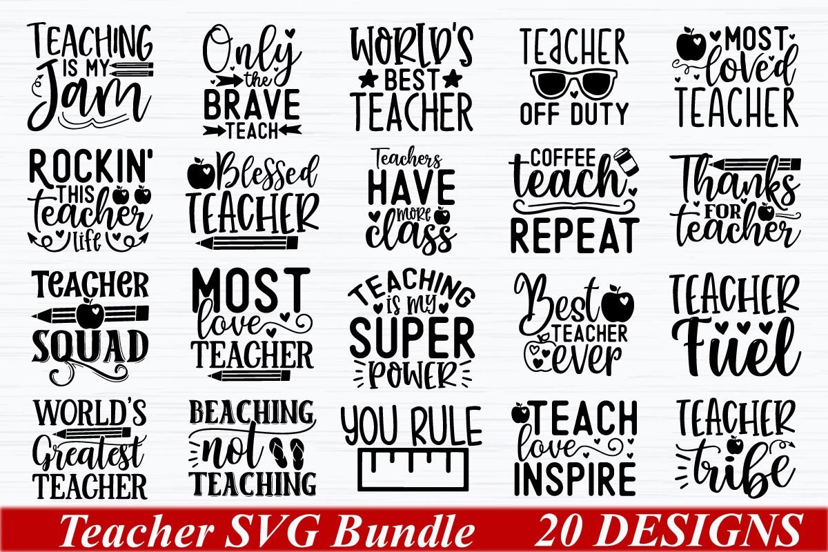 Teacher SVG Bundle 552