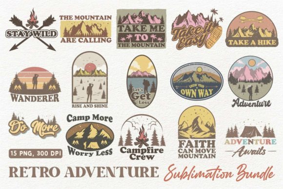 Retro Adventure Sublimation PNG
