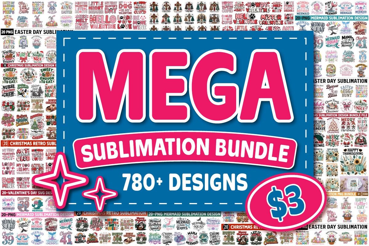Big Mega Sublimation PNG Bundle
