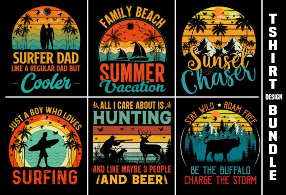 Vintage Retro T-Shirt SVG Bundle